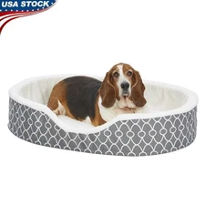 Orthopedic Dog Cat Nesting Bed Teflon Fabric Protector Cozy High Bolster Cushion