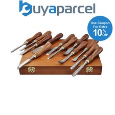 Faithfull Wood Carving Chisels Set in Case 12 Piece FAIWCSET12F