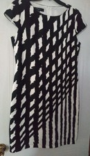 Ladies Nine West Dress Size 12 Black/Tan Lined