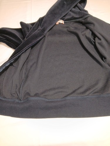 Juicy Couture JUNIOR Velour Sweatshirt Hoodie Full Zip Size Medium - Picture 5 of 10