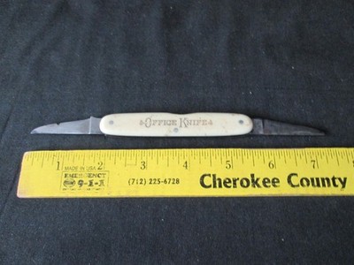 Antique A. Field & Co. Progress 2 Blade Office Pocket Knife ~ USA