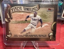 Finest Timelines Jackie Robinson Base 2025 Topps Finest Baseball #FT-18 Dodgers