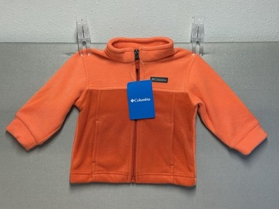 NWT Columbia  Polaire Steens Mt II Fleece Bright Orange Infant Size 6-12 Months