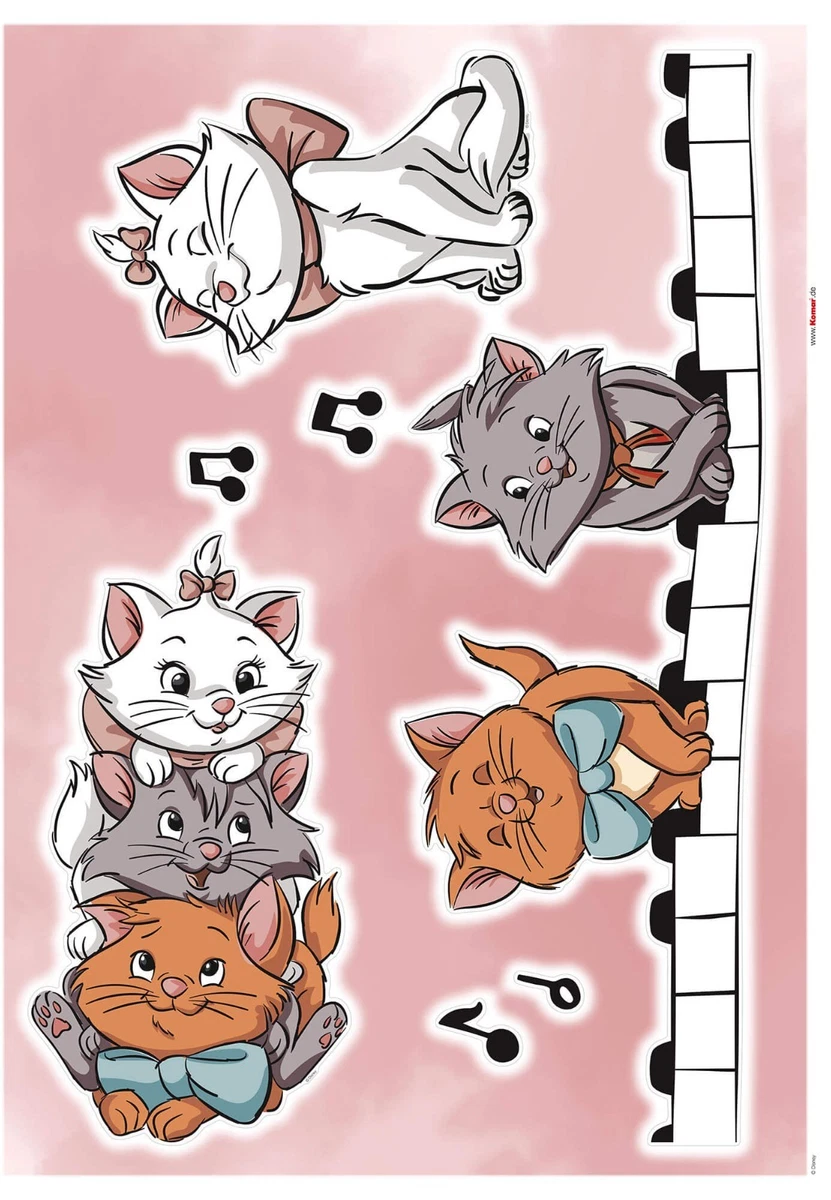 Disney Gatos Pegatinas De Pared Grandes Set Autoadhesivo 50x70 Cm Vinilo