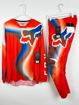  NWT Fox Racing 180 Toxsyk Flo Red MX Gear Set Motocross Jersey M & Pants 32 