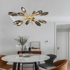 8/12 Lights Modern Sputnik Chandelier Pendant Large Crystal Glass Ceiling Light