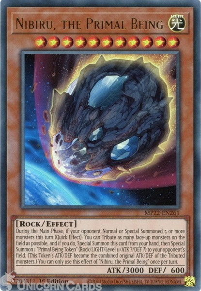 MP22-EN261 Nibiru, the Primal Being Ultra Rare 1st Edition Mint YuGiOh Card