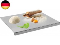 Schneidebrett Aus 304 Edelstahl, Robustes Brett FüR Fleisch, KäSe, GemüSe, Ob