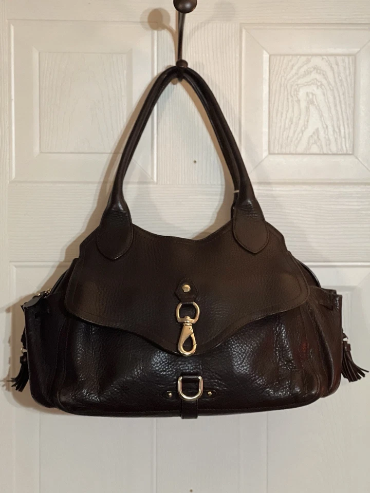 Cole Haan Brown Leather Handbag Shoulder Tote Purse Women's - Image 2 of 4