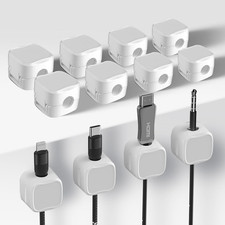 12 Pack Cable Clips, Cord Organizer, Cord Holder for Nightstand, Magnetic Cord O