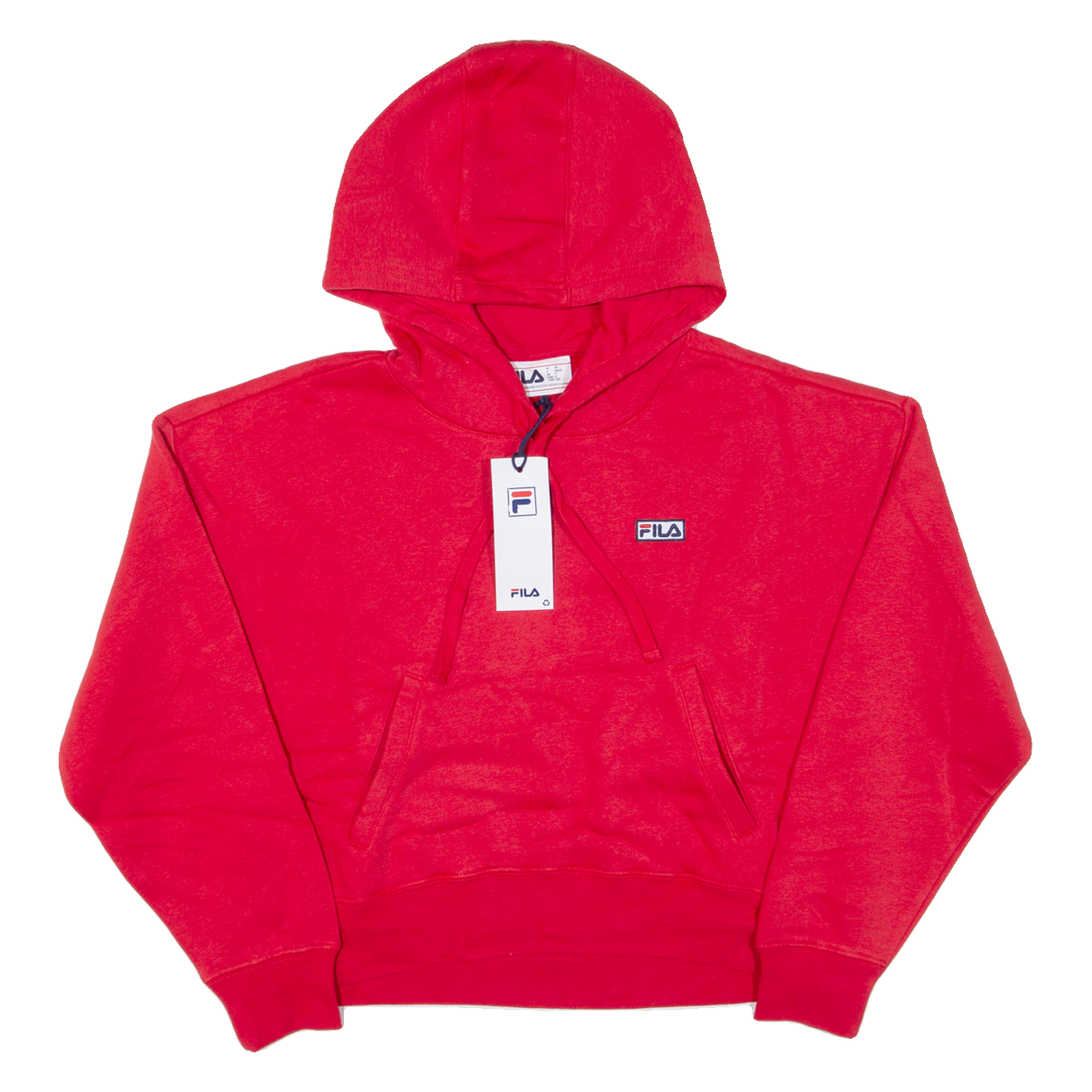 FILA Cropped Felpa Donna Rossa con Cappuccio S