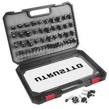 Router Bits 1/4 Inch Shank 50 Pieces, Tungsten Carbide 1/4" Router Bit Set, f...