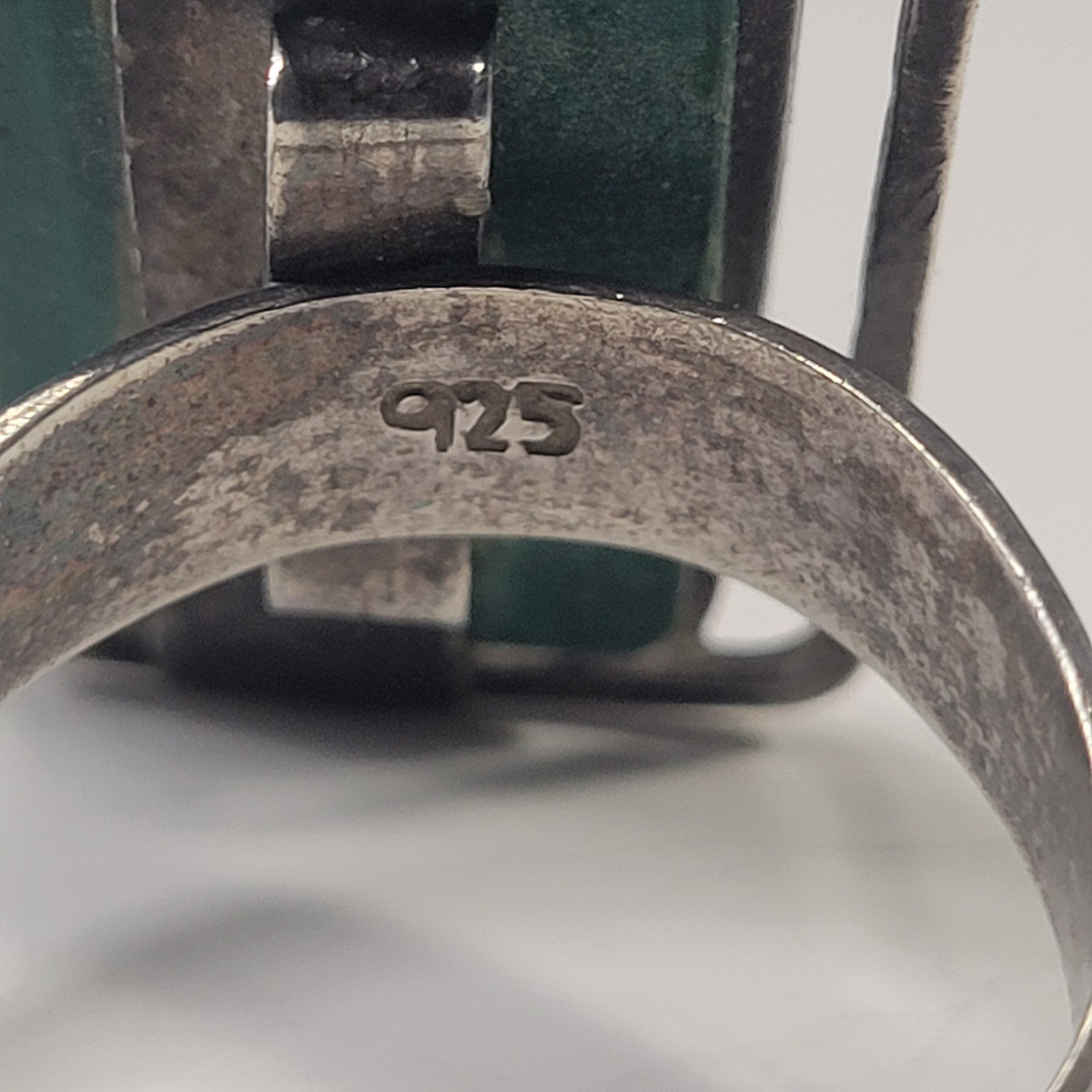 Sterling Silver Malachite Adjustable Ring Moderni… - image 7