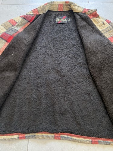 Vintage 70s Sears Outerwear Plaid Flannel Fleece Sherpa Lined Jacket Coat Gr. 42 - Bild 15 von 24