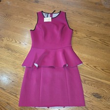 NWT Guess Mini Fushia Sleeveless Bonded Scuba Dress. Size 6