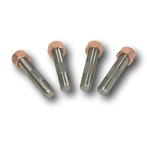 INCONEL TURBO STUD & COPPER LOCK NUT SET OF 4 - M8 X 1.25 X 35MM LONG