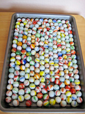 Lot of 200 50's and 60's Glass Marbles - Assorted West Virginia Swirls  Others
