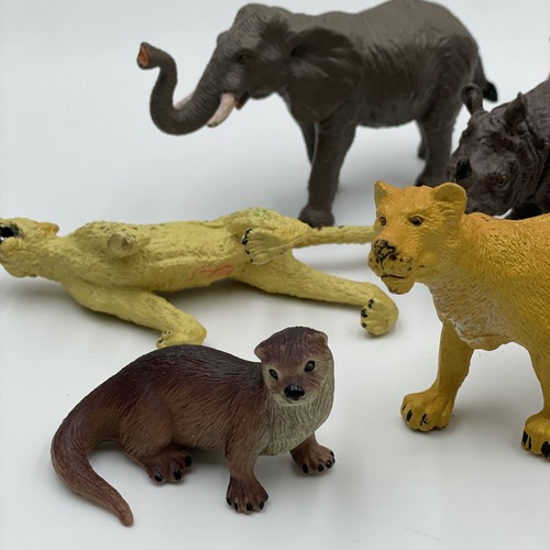 Lot of Vintage Plastic Rubber Zoo Animals 90s Hong Kong China Schleich Safari - Picture 2 of 12