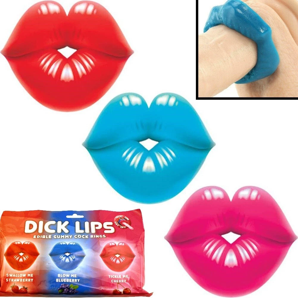 Dick Lips Gummy Cock Rings Edible Sex Toy for Couples Blow Job BJ Penis  Candy | eBay