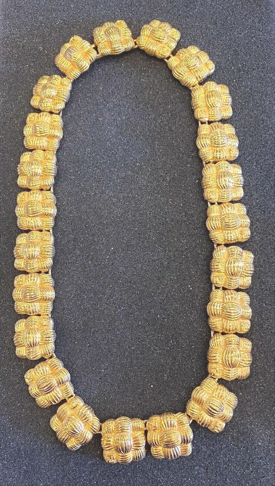 Collana collare placcato oro intrecciato cesto Fendi vintage