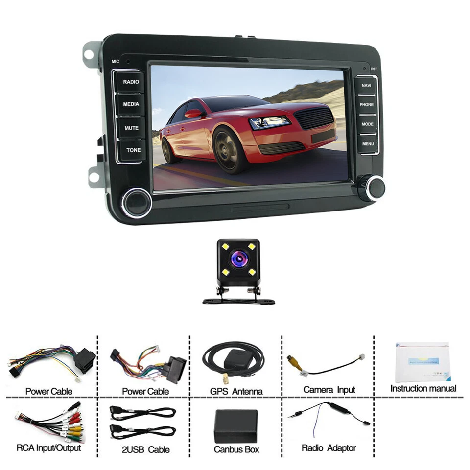 Für VW GOLF 5 6 Plus Touran Polo Caddy EOS 7" Android 12 Autoradio GPS + Kamera  - Bild 3 von 4