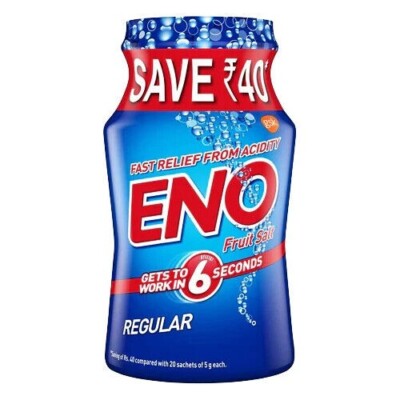 1 X 100g Eno Powder regular powder fast-relief action stomach discomfor acidity