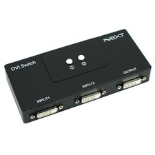DVI 2 Port Manual Switcher Selector Switch Box Monitor Single Mode 1920X1080 2:1