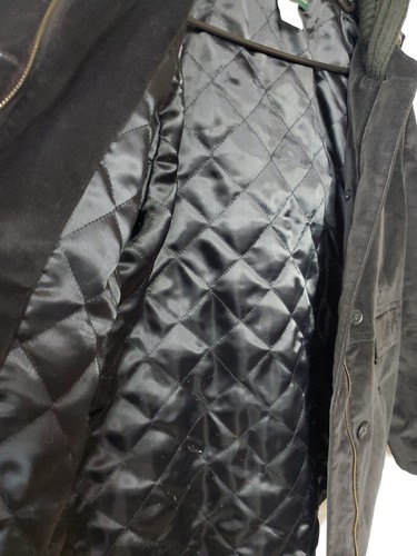 Chaqueta con Capucha Harve Benard Mujer M Negra Terciopelo Forro Acolchado Botones Cremallera  - Imagen 3 de 4