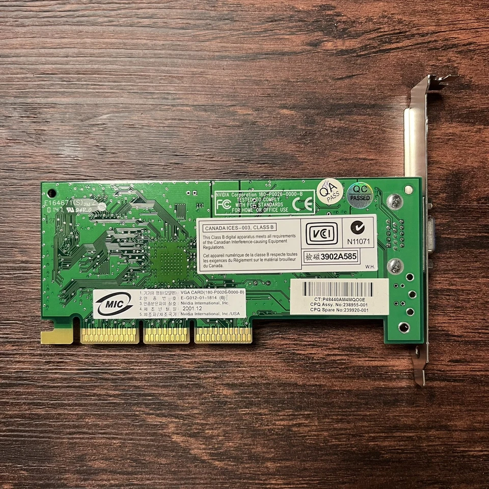 Compaq NVIDIA RIVA TNT2 Vanta M64 16MB AGP Video Card - Image 2 of 3