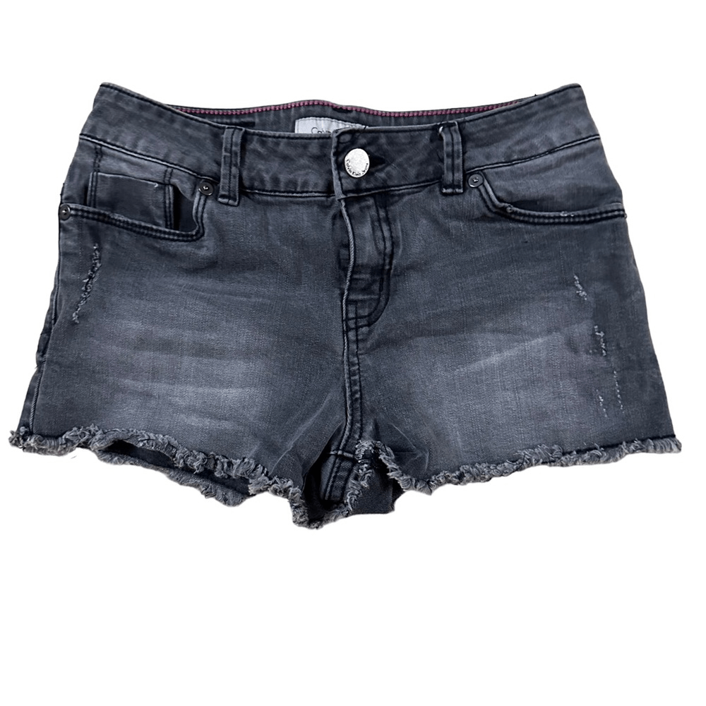 Calvin Klein Girls denim shorts faded black size 10