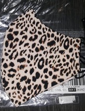 NEW Victoria Secret REUSABLE Washable Face MAsk leopard w/ gold V Logo