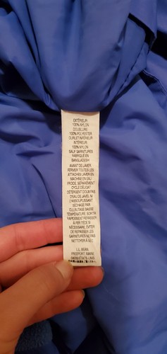 LL BEAN Winter Warmer Coat Fleece Lined 