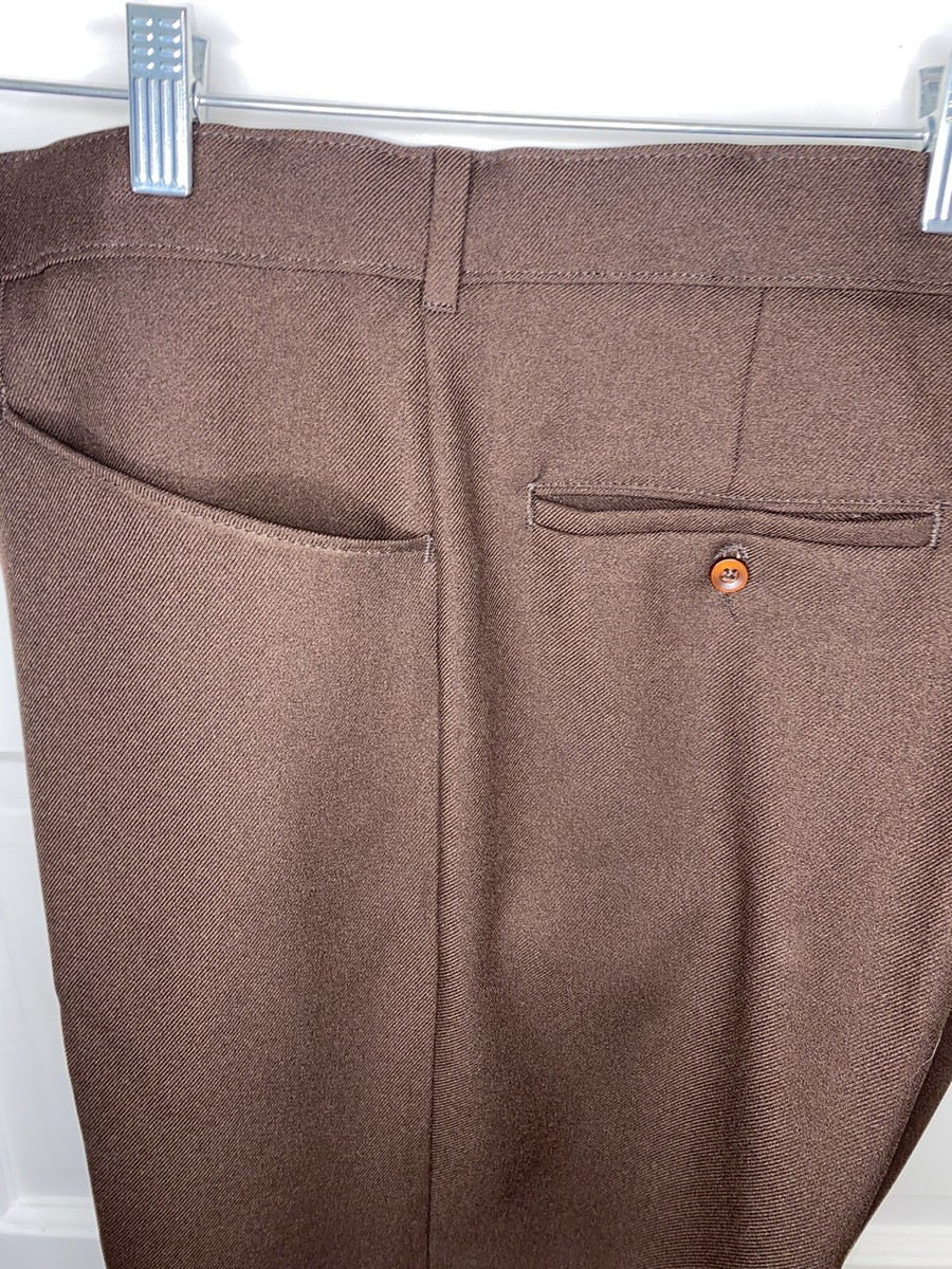 VTG Levi's Action Slacks Mens 36 X 40 Brown Straight Leg Sta-Prest