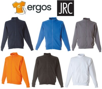 JRC Men's FISHING Work Sweatshirt 100% Cotton Magnifying Glass Full Zip With Pockets
