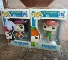 2 VAULTED Funko POP Disneyland 65th Anniversary PETER PAN 815 & CAPTAIN HOOK 816