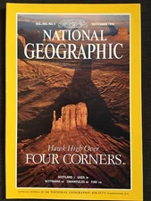 National Geographic Magazine September 1996 Hawk High Over Four Corners
