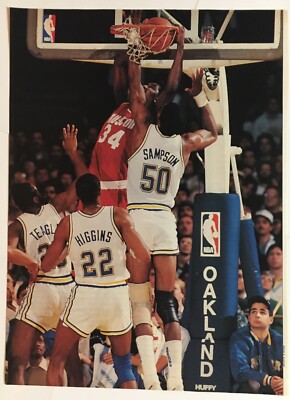 Hakeem Olajuwon Ralph Sampson Rockets Warriors 1988 Magazine Photo 7 ...