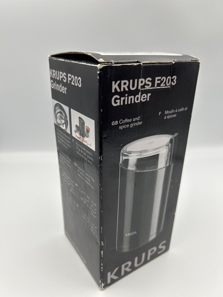 KRUPS F203 Electric Coffee Nut Spice Grinder 75g Capacity, Brand New eBay