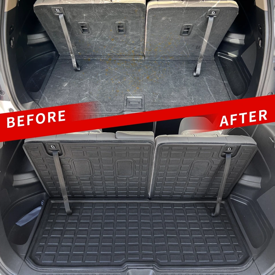 Floor Mats Trunk Cargo Liners Rear Backrest Mats For 2016-2022 Honda Pilot - Imagem 4 de 4