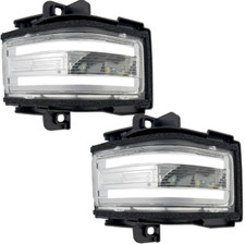Recon White Led Flashing Clear Mirror Lights For 2017-2019 Ford Super Duty