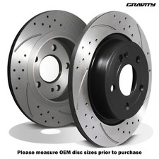 DISCHI FRENO POSTERIORI FORATI SCANALATI SOLIDI 295mm MERCEDES BENZ CLASSE GLA 180 2.0 19+