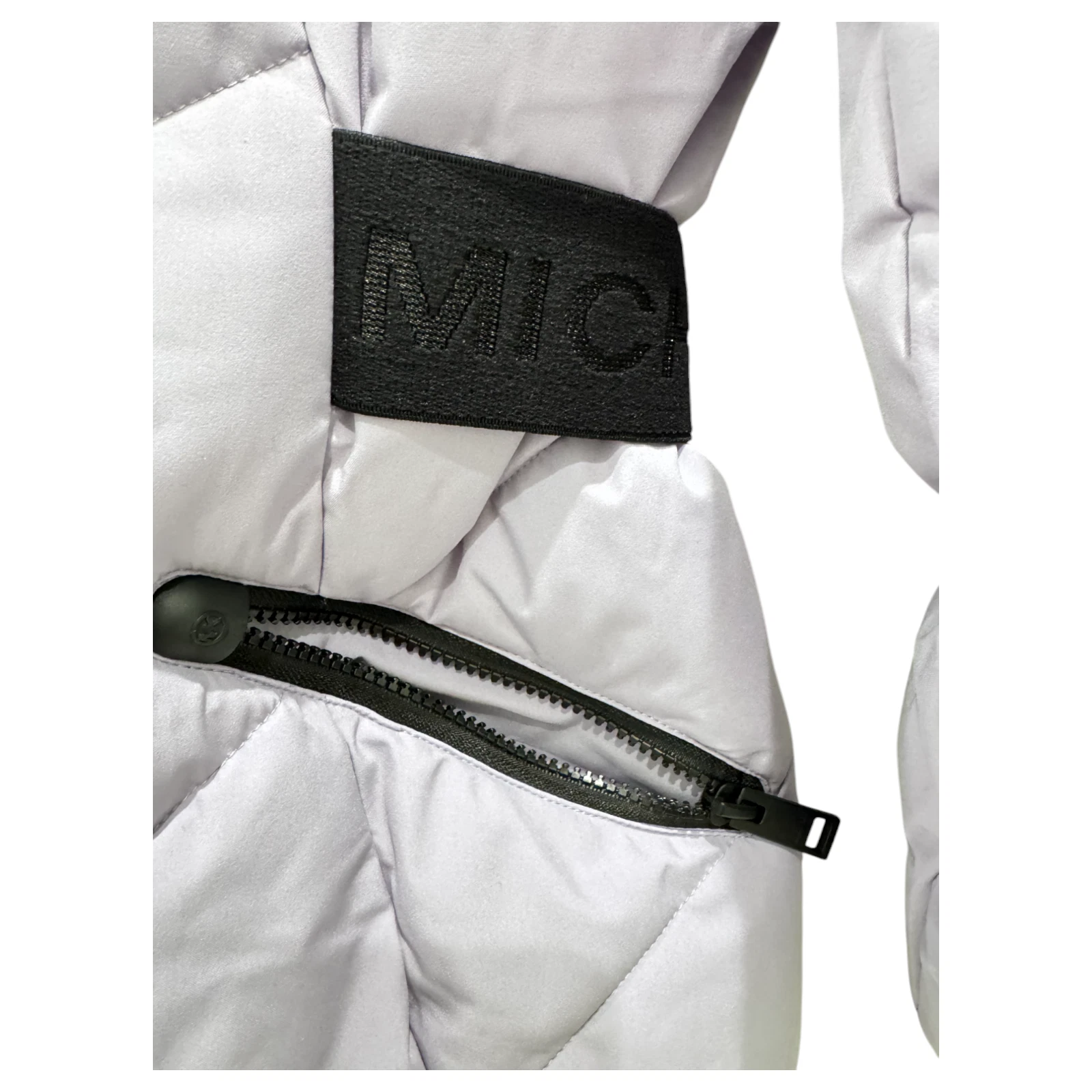 Cappotto donna Michael Kors foderato pelliccia cappuccio vita fascia A423346B28 NUOVO CON ETICHETTA