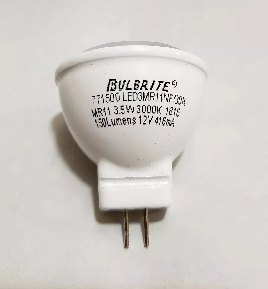3 Bulbrite LED 3.5W MR11 ( replaces 20W halogen) soft white/ GU4 base/ 150 lumen - Image 3 of 4