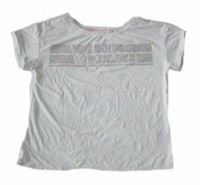 Damen T-SHIRT Shirt Kurzarm Venice Beach Pluto Weiss Schriftzug Gr. 42 / Xl Neu