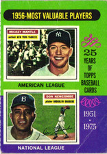 1975 Topps - 1956 Most Valuable Players #194 Mickey Mantle , Don Newcombe