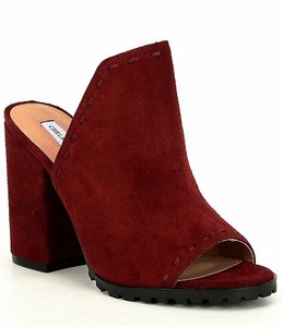 burgundy mules