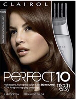 Clairol Perfect 10 By Nice 'n Easy Hair Color 6NW Light Chocolate Brown