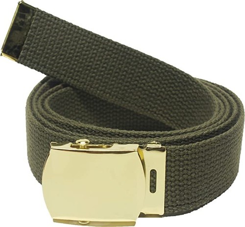 Army Web Belt 100% Cotton Canvas Military Color Adjustable Strong Belts 54" Long - Picture 11 of 14