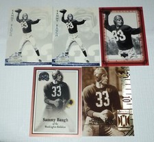 SAMMY BAUGH  -  Quarterback - Washington Redskins - 5 Card Assorted Lot  -  8952