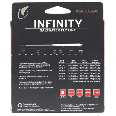 Ligne de mouche au sel infini lisse amplitude Scientific Anglers